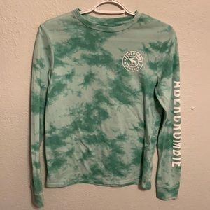 Tie Dye Teal Long Sleeve shirt